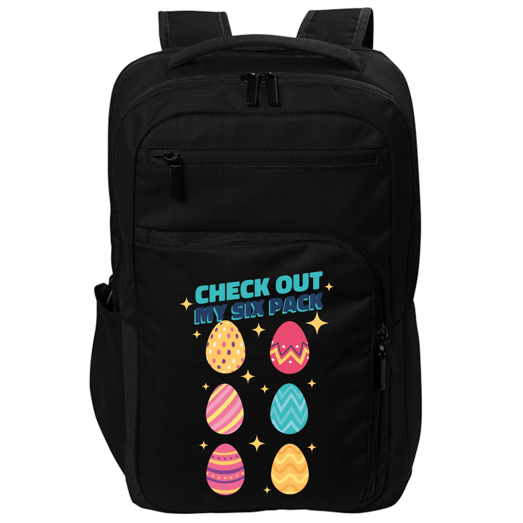 Checkout My 6 Pack Easter Eggs Funny Impact Tech Backpack
