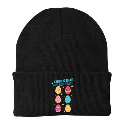 Checkout My 6 Pack Easter Eggs Funny Beanie