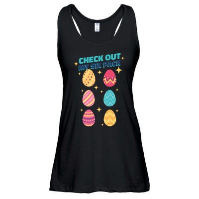 Checkout My 6 Pack Easter Eggs Funny Ladies Essential Flowy Tank