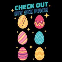 Checkout My 6 Pack Easter Eggs Funny Sustainable Beanie