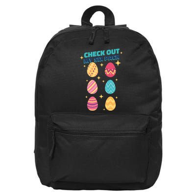 Checkout My 6 Pack Easter Eggs Funny 16 in Basic Backpack