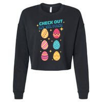 Checkout My 6 Pack Easter Eggs Funny Cropped Pullover Crew
