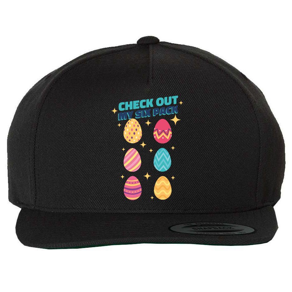 Checkout My 6 Pack Easter Eggs Funny Wool Snapback Cap