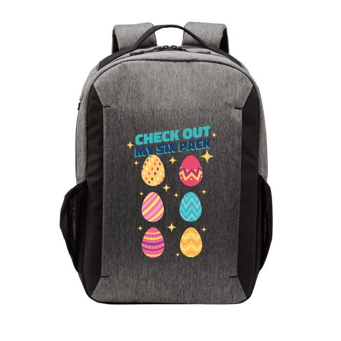 Checkout My 6 Pack Easter Eggs Funny Vector Backpack