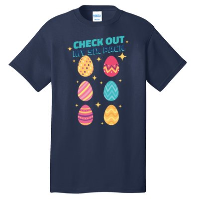 Checkout My 6 Pack Easter Eggs Funny Tall T-Shirt