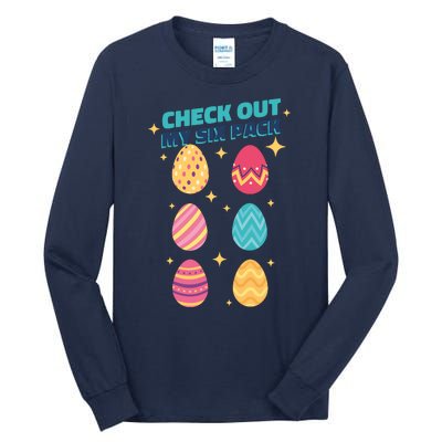 Checkout My 6 Pack Easter Eggs Funny Tall Long Sleeve T-Shirt