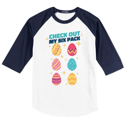 Checkout My 6 Pack Easter Eggs Funny Baseball Sleeve Shirt