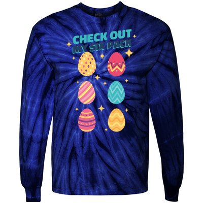 Checkout My 6 Pack Easter Eggs Funny Tie-Dye Long Sleeve Shirt