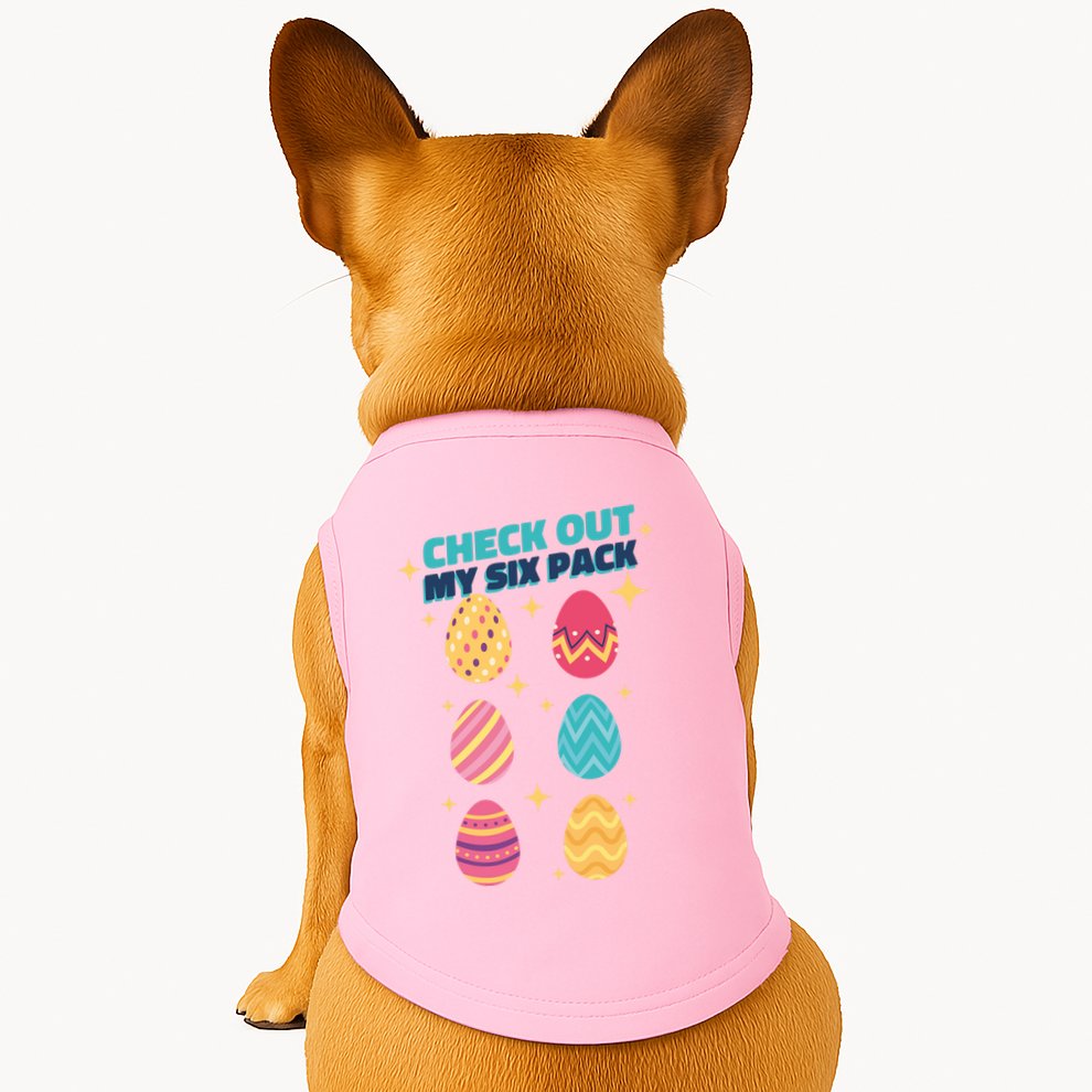 Checkout My 6 Pack Easter Eggs Funny Doggie Tank