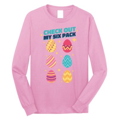 Checkout My 6 Pack Easter Eggs Funny Long Sleeve Shirt