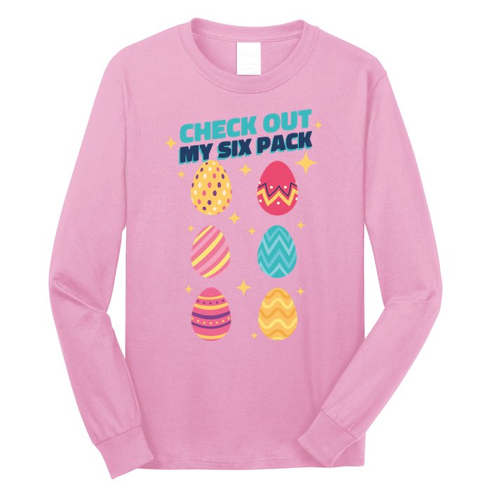 Checkout My 6 Pack Easter Eggs Funny Long Sleeve Shirt