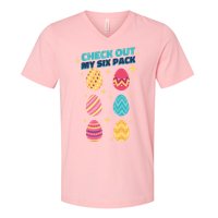 Checkout My 6 Pack Easter Eggs Funny V-Neck T-Shirt