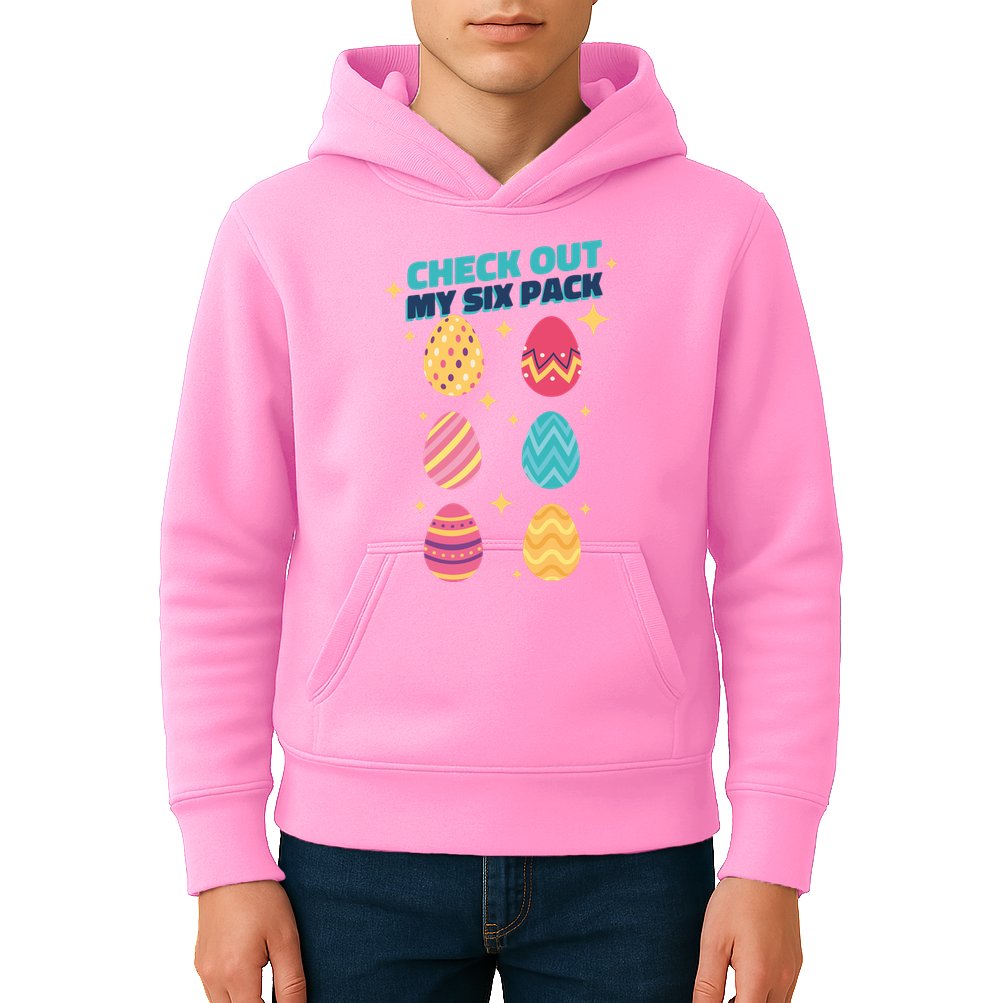 Checkout My 6 Pack Easter Eggs Funny Kids Hoodie