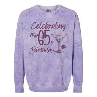 Celebrating My 65th Birthday Party Colorblast Crewneck Sweatshirt