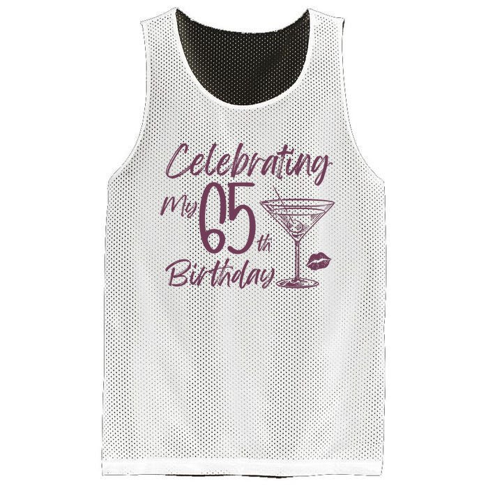 Celebrating My 65th Birthday Party Mesh Reversible Basketball Jersey Tank