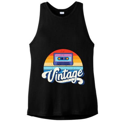 Cassette Mixtape 80s Music Retro Mixed Tape Ladies PosiCharge Tri-Blend Wicking Tank