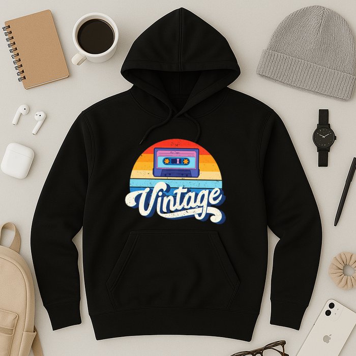 Cassette Mixtape 80s Music Retro Mixed Tape Hoodie