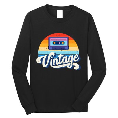 Cassette Mixtape 80s Music Retro Mixed Tape Long Sleeve Shirt