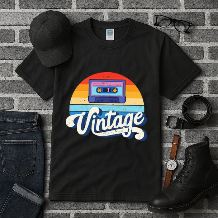 Cassette Mixtape 80s Music Retro Mixed Tape Tall T-Shirt