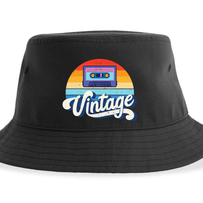 Cassette Mixtape 80s Music Retro Mixed Tape Sustainable Bucket Hat