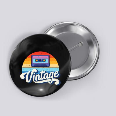 Cassette Mixtape 80s Music Retro Mixed Tape Button