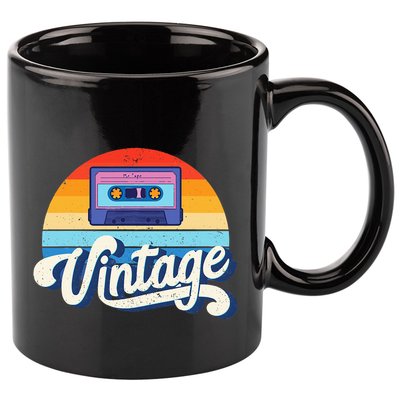 Cassette Mixtape 80s Music Retro Mixed Tape 11oz C Handle Ceramic Mug