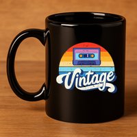 Cassette Mixtape 80s Music Retro Mixed Tape 11oz C Handle Ceramic Mug
