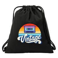 Cassette Mixtape 80s Music Retro Mixed Tape Drawstring Bag