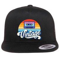 Cassette Mixtape 80s Music Retro Mixed Tape Flat Bill Trucker Hat