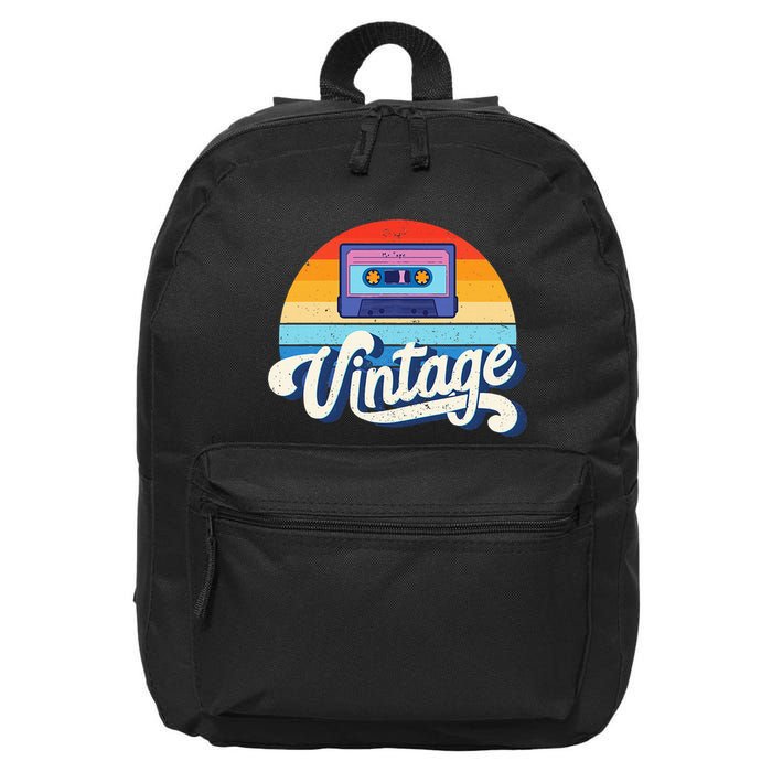 Cassette Mixtape 80s Music Retro Mixed Tape 16 in Basic Backpack