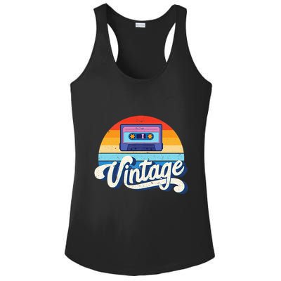 Cassette Mixtape 80s Music Retro Mixed Tape Ladies PosiCharge Competitor Racerback Tank