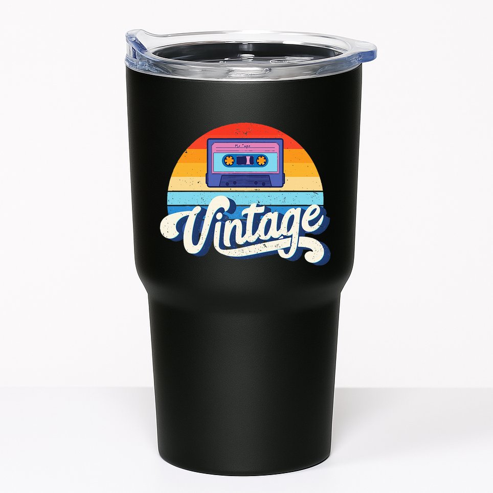 Cassette Mixtape 80s Music Retro Mixed Tape Tumbler