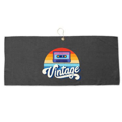 Cassette Mixtape 80s Music Retro Mixed Tape Large Microfiber Waffle Golf Towel