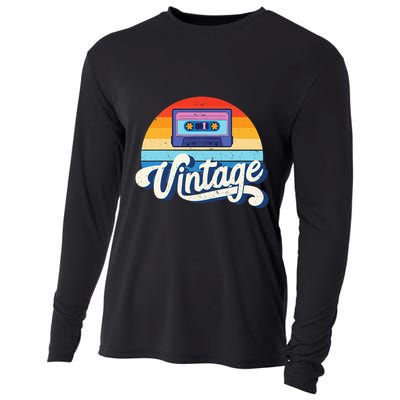 Cassette Mixtape 80s Music Retro Mixed Tape Cooling Performance Long Sleeve Crew