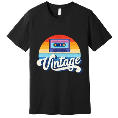Cassette Mixtape 80s Music Retro Mixed Tape Premium T-Shirt