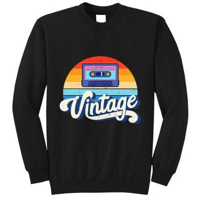 Cassette Mixtape 80s Music Retro Mixed Tape Tall Sweatshirt