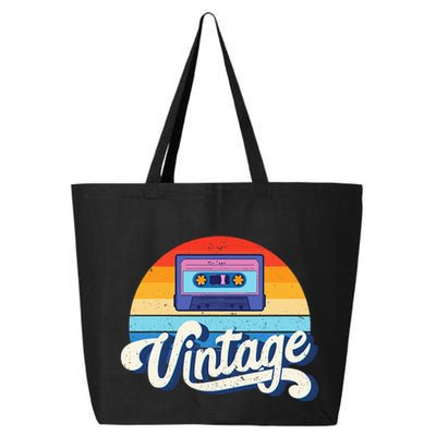 Cassette Mixtape 80s Music Retro Mixed Tape 25L Jumbo Tote
