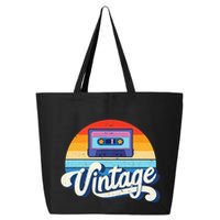 Cassette Mixtape 80s Music Retro Mixed Tape 25L Jumbo Tote