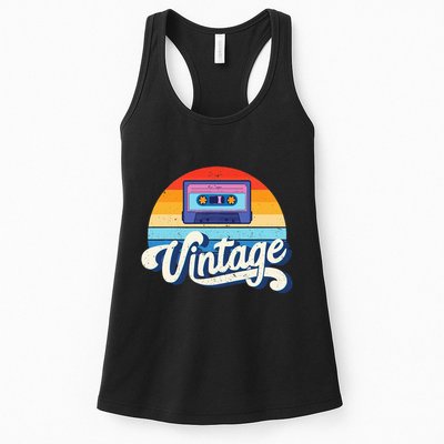 Cassette Mixtape 80s Music Retro Mixed Tape Womens Tank Top