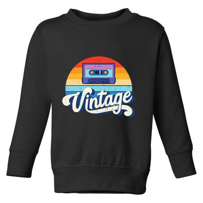 Cassette Mixtape 80s Music Retro Mixed Tape Toddler Sweatshirt
