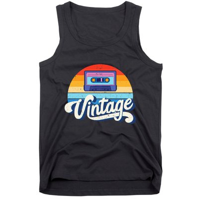 Cassette Mixtape 80s Music Retro Mixed Tape Tank Top