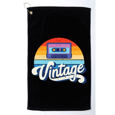 Cassette Mixtape 80s Music Retro Mixed Tape Golf Towel