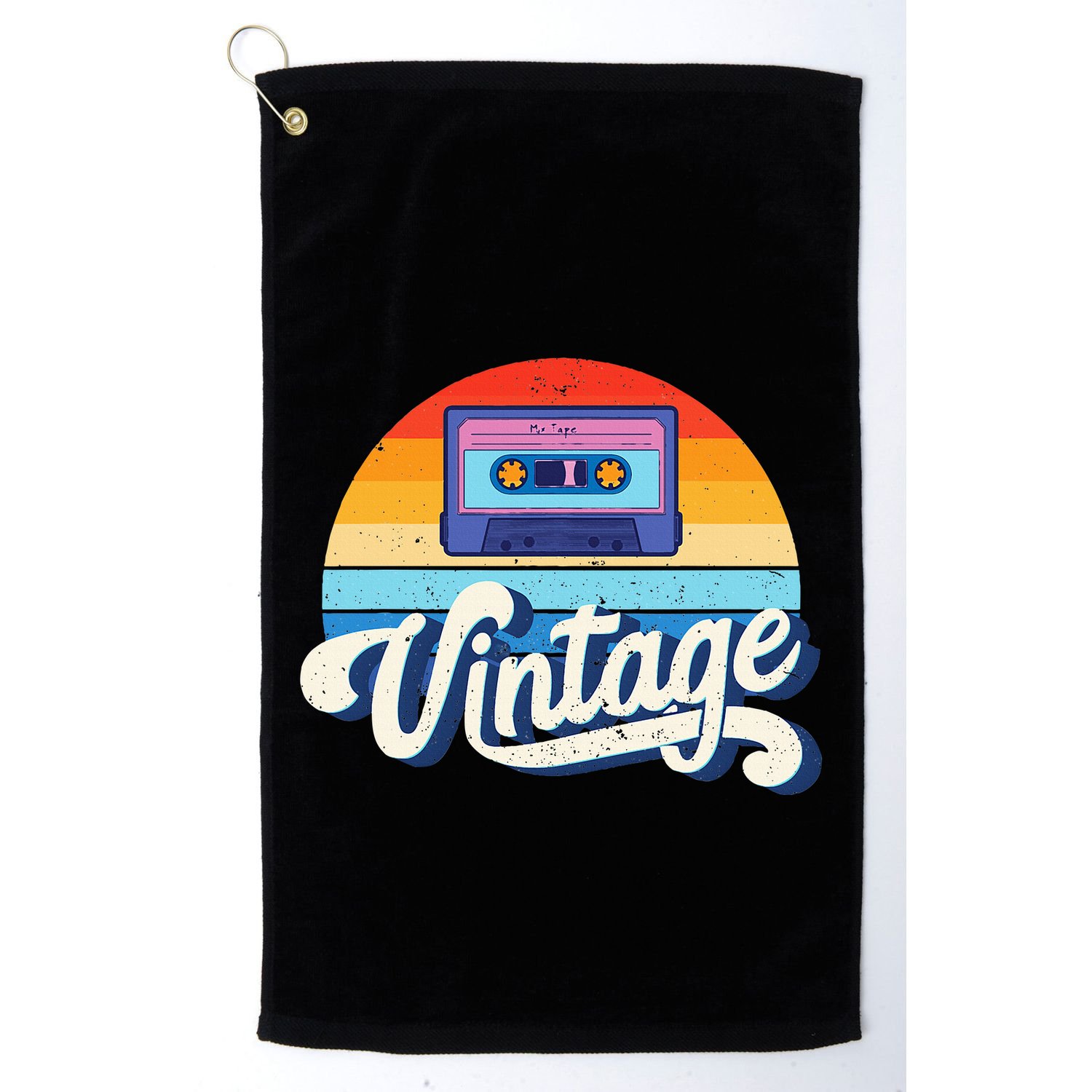 Cassette Mixtape 80s Music Retro Mixed Tape Golf Towel