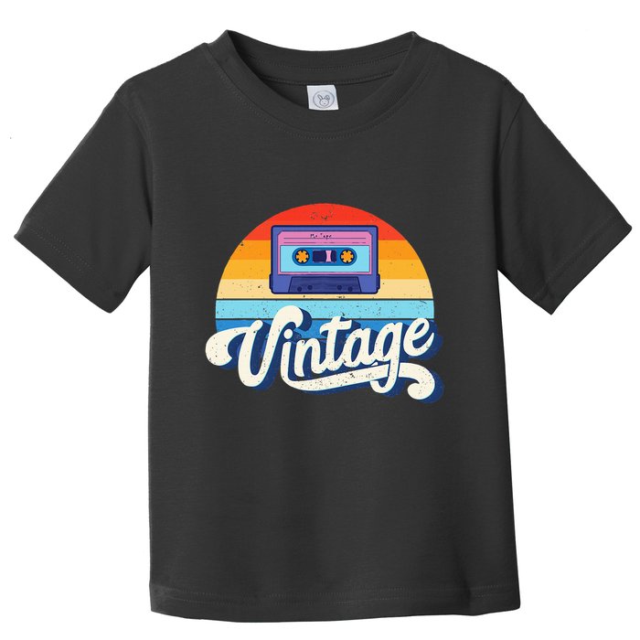 Cassette Mixtape 80s Music Retro Mixed Tape Toddler T-Shirt