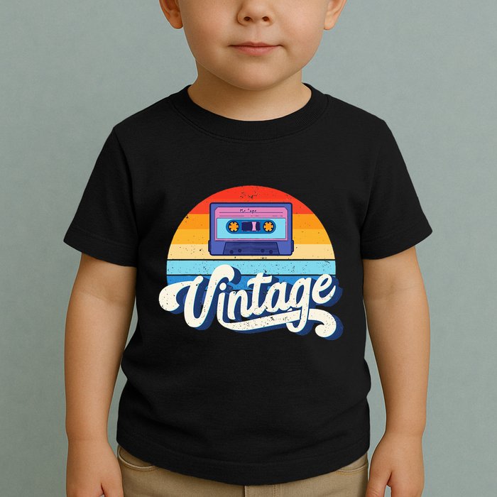 Cassette Mixtape 80s Music Retro Mixed Tape Toddler T-Shirt