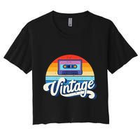 Cassette Mixtape 80s Music Retro Mixed Tape Crop Top