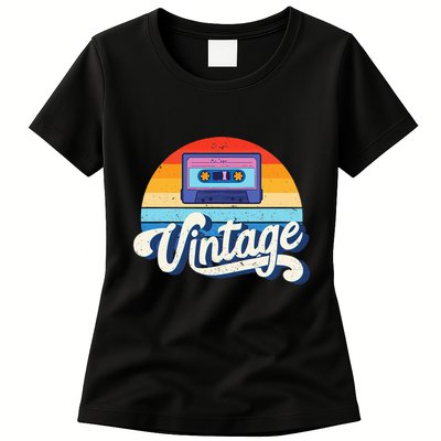 Cassette Mixtape 80s Music Retro Mixed Tape Womens T-Shirt