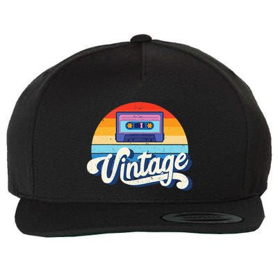 Cassette Mixtape 80s Music Retro Mixed Tape Wool Snapback Cap
