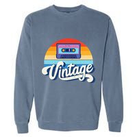Cassette Mixtape 80s Music Retro Mixed Tape Garment-Dyed Sweatshirt