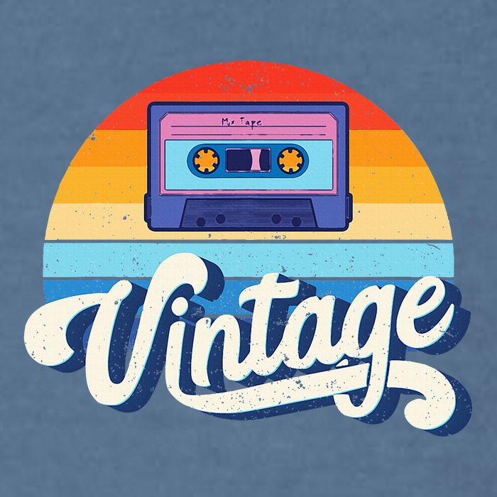 Cassette Mixtape 80s Music Retro Mixed Tape Garment-Dyed Sweatshirt